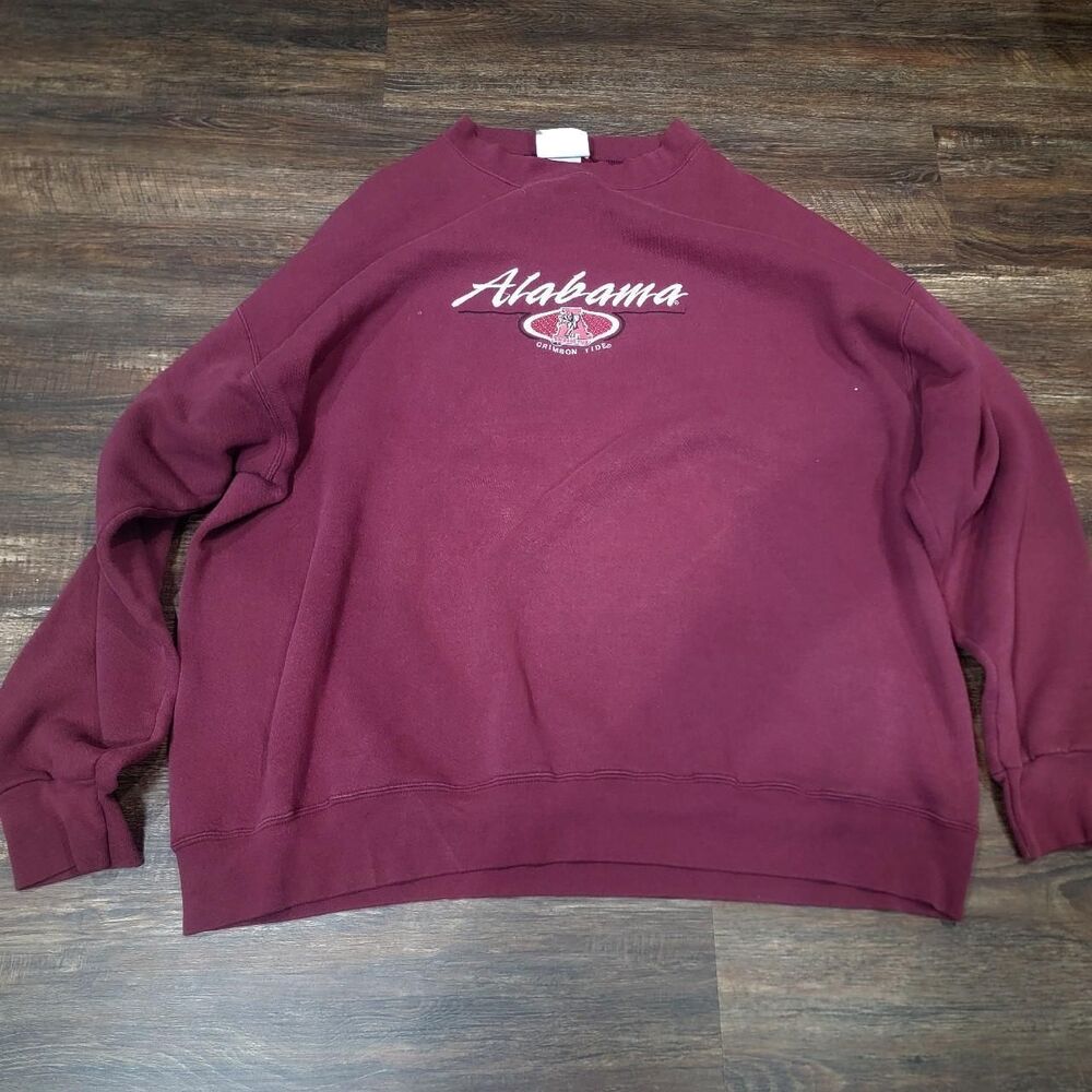 Vintage Burgundy University of Alabama Crimson Tide Crewneck/Sweatshirt